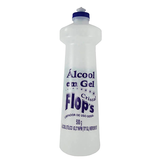 Álcool Gel Flops Cristal 500g