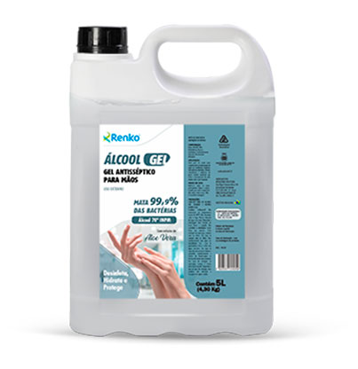 Álcool Gel Antisséptico para as Mãos 5L